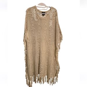 Sweet Kizz Crocheted Tassled Coverup Size L/XL in EUC